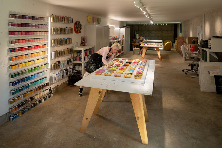 Anna in her studio