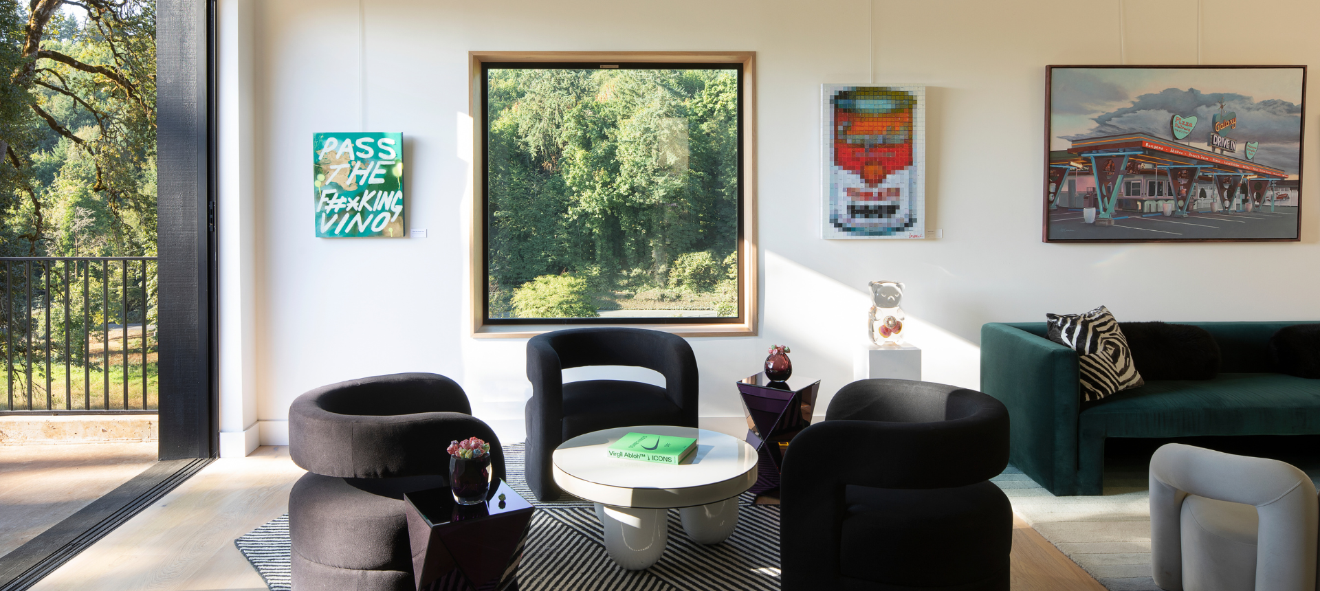 Artist Block Wine tasting room interior — Dundee Hills, Willamette Valley Oregon