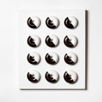 "Black and White Cookie DotNut" 20 x 24 by Anna Sweet - Artist Block Wine