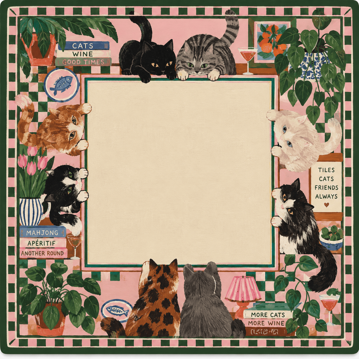 Cats Wine Good Times - Artist Block Wine