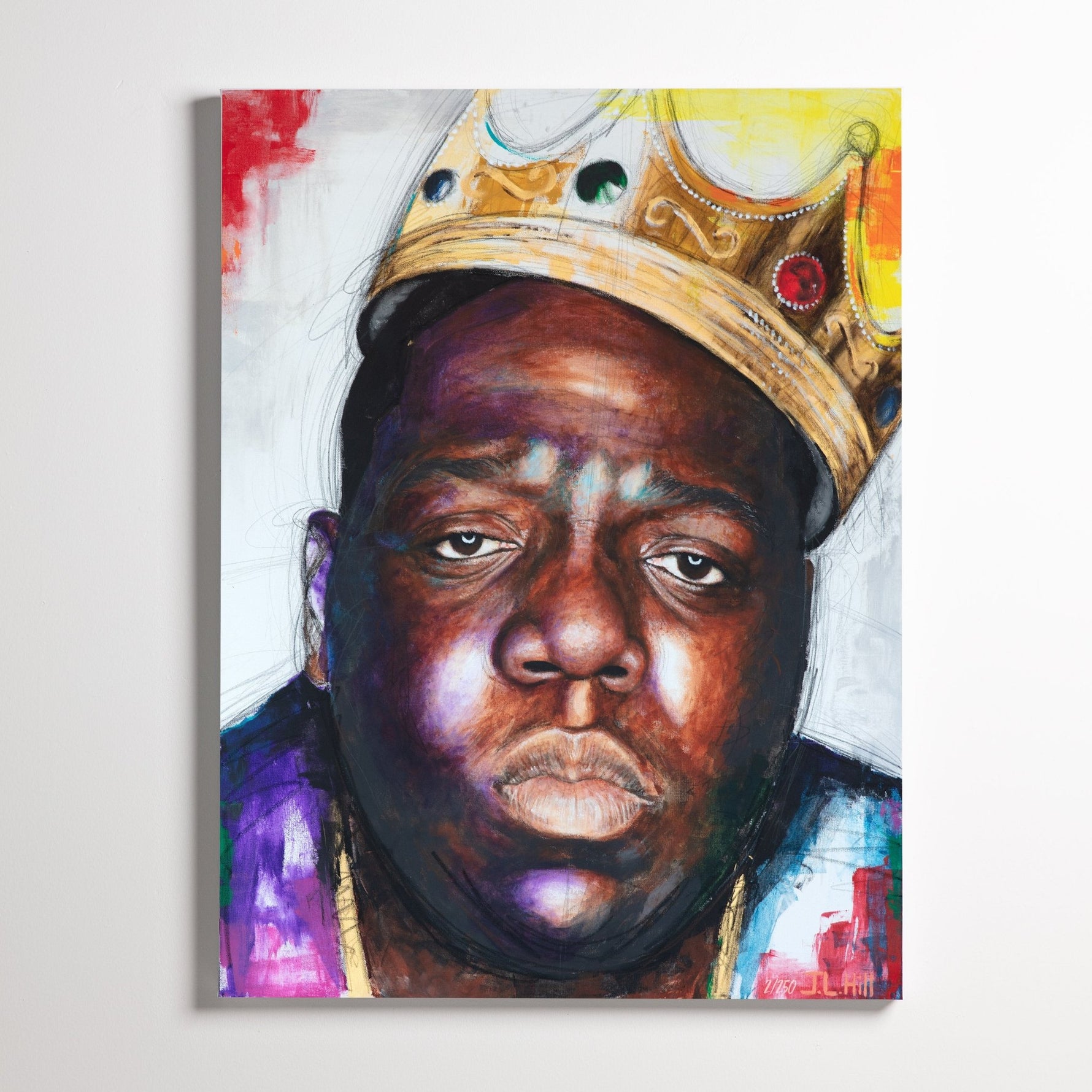 "Imperfect Biggie" 36 x 48 by John L. Hill - Artist Block Wine